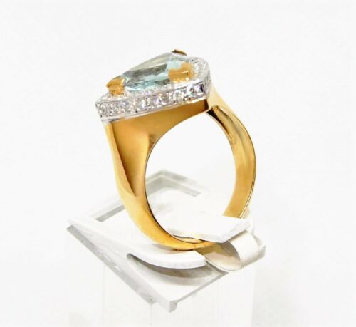 Bague aigue-marine et diamants – Image 2