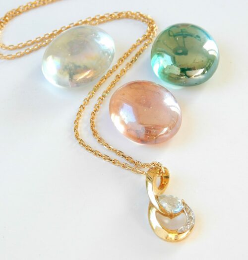 Pendentif Or Topaze bleue