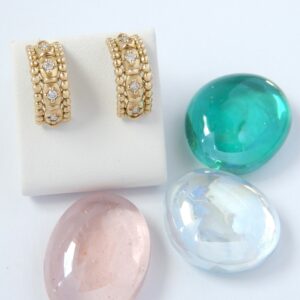 Boucles d'oreilles or et diamants