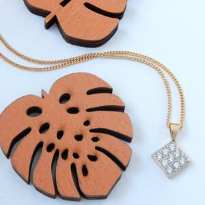 Pendentif 2 ors et diamants