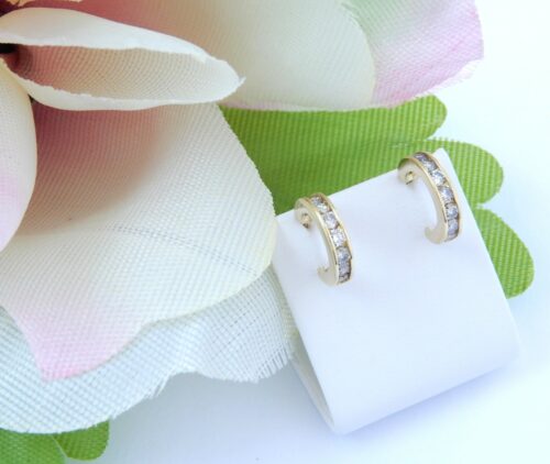 Boucles d'oreilles or et diamants